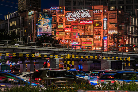 深圳文和友建筑外观夜景图片