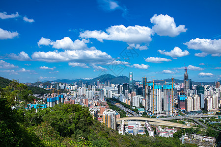 远望深圳最高山梧桐山图片