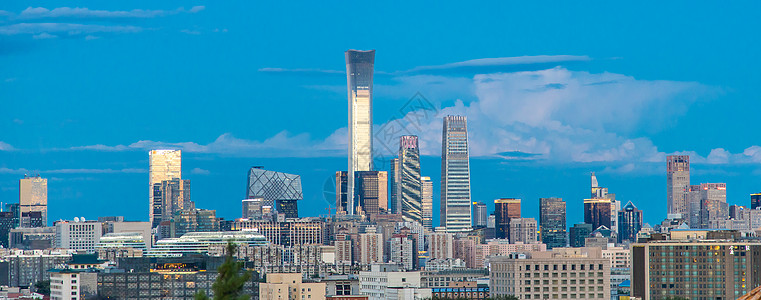 大气北京北京地标大气国贸cbd建筑群背景