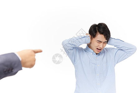 被指责的职场新人图片素材