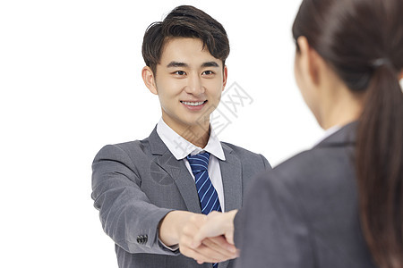 商务男性职场握手图片
