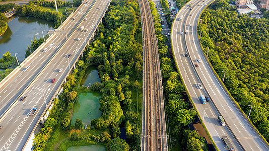 航拍佛山交通道路图片