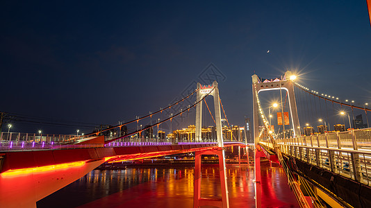 重庆地标鹅公岩大桥夜景背景