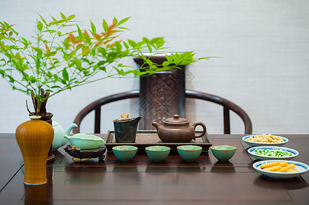 茶叶茶具茶室茶馆背景图片