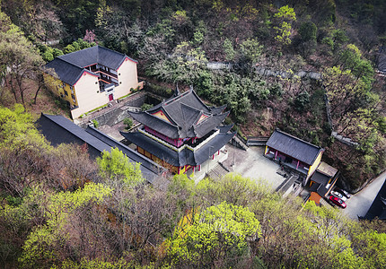 4A风景区新昌大佛寺寺庙背景