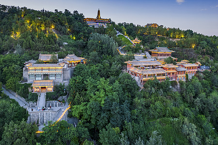 大美兰州白塔山图片