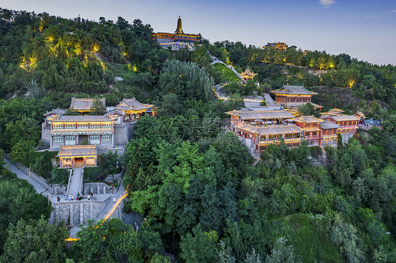 大美兰州白塔山图片