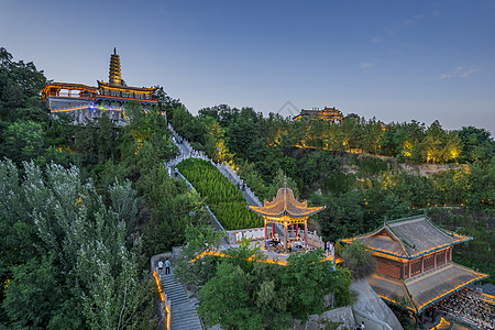 兰州风景大美兰州白塔山背景