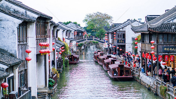 苏州七里山塘古街风光图片