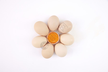 生鸡蛋和生鸡蛋蛋黄图片