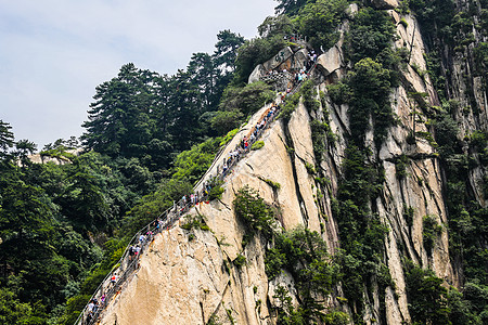 华山景区苍龙岭高清图片