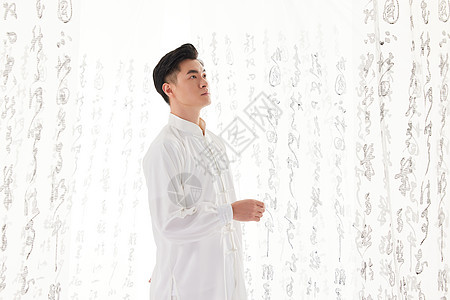 中国风传统男性形象背景图片