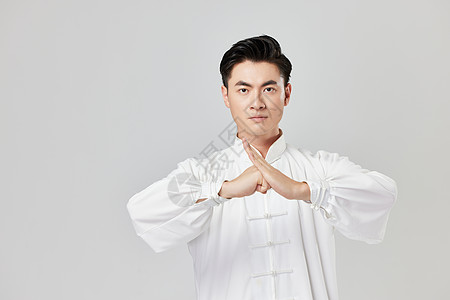 太极拳武术起势动作图片素材