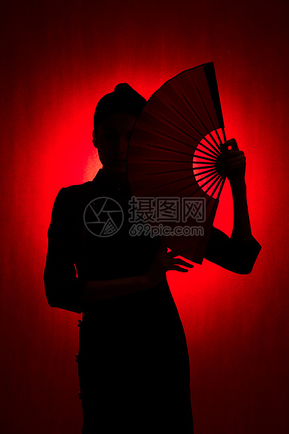 旗袍美女剪影