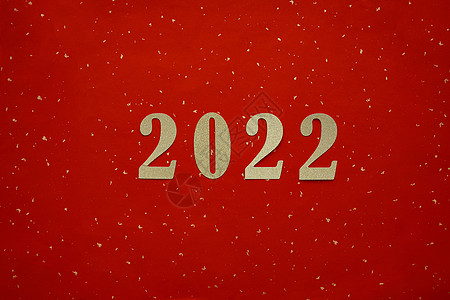 惠战新年2022年红色撒金字背景