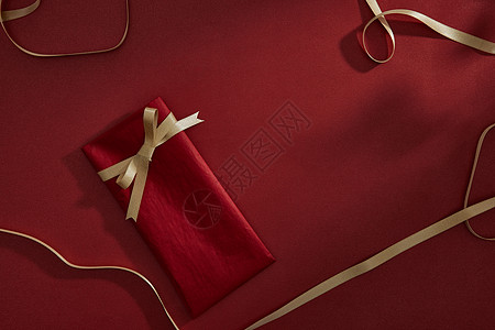 圣诞节祝福节日红色礼品背景