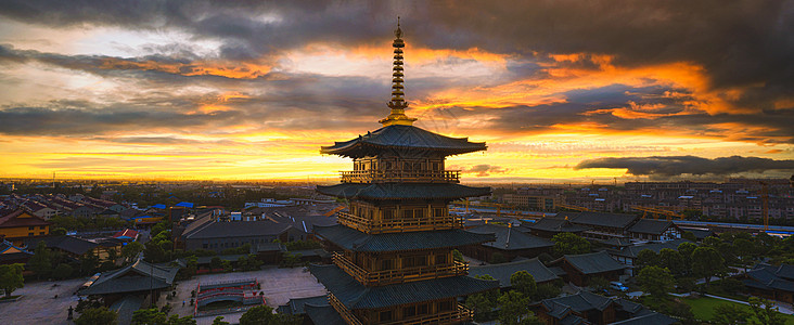 佛教寺庙宝山寺全景背景