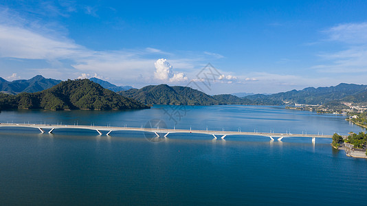 浙江杭州千岛湖大桥风光背景