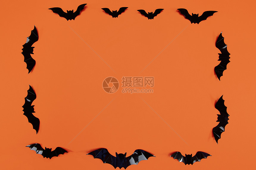 万圣节蝙蝠背景素材图片