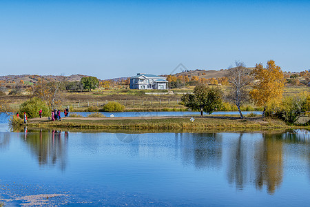 森林公主内蒙古赤峰坝上公主湖背景