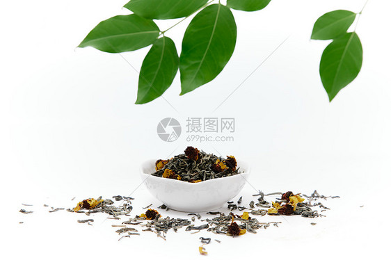 茶杯里的花茶图片