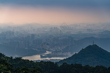 梧桐山远景深圳城市建筑高清图片