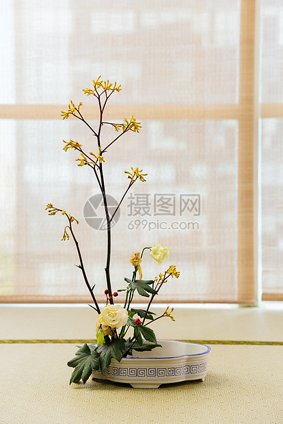 日式插花花艺花道高清图片下载 正版图片 摄图网