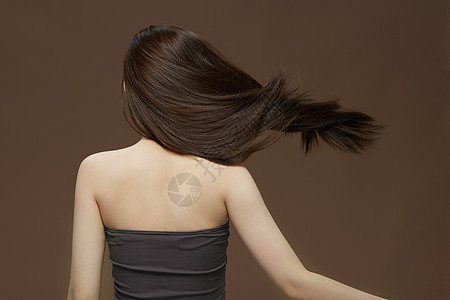 女性美发护发背面展示图片