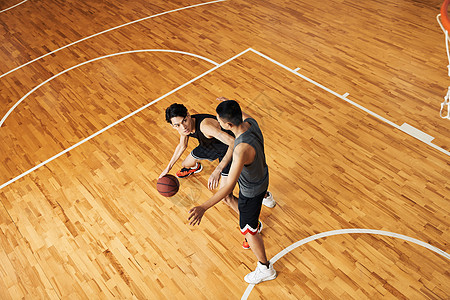 篮球运动员运球篮球选手打篮球对抗单挑背景