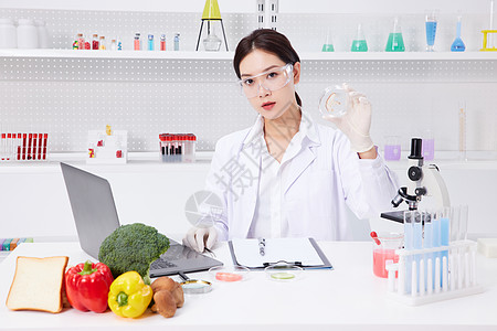 美女营养学家食品研究形象图片