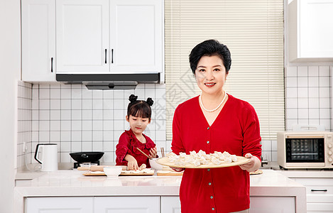 奶奶厨房展示饺子图片