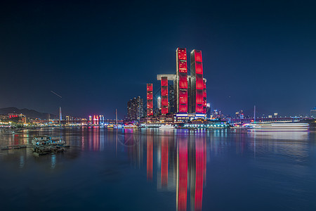 重庆朝天门建筑夜色背景图片