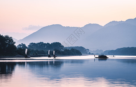 芋乡风光浙江丽水古堰画乡江南水乡清晨背景