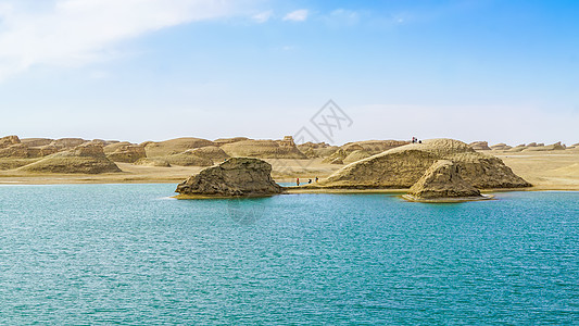 水上雅丹公园青海乌素特雅丹地质公园背景