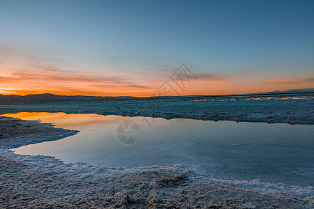 芒崖翡翠湖上的日出朝霞图片