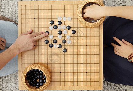 两个人在围棋对弈高清图片