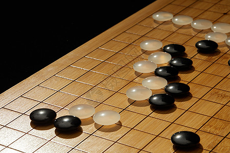棋盘上黑与白图片