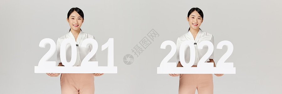 美女欢乐跨年2021迎接2022背景