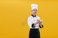 点餐的厨师形象图片