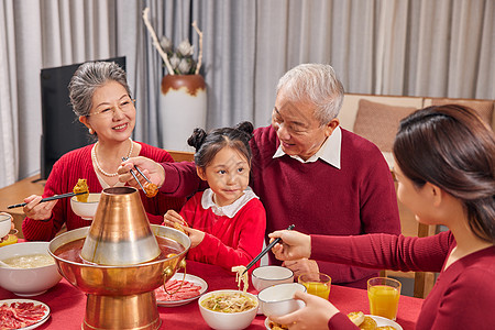 一家人春节聚餐高清图片下载-正版图片501806807-摄图网