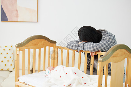 女性生育年轻少妇妈妈产后抑郁背景