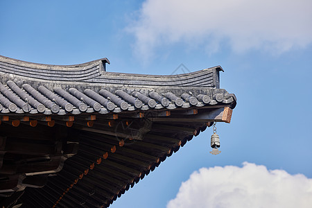 静物风景寺庙屋檐的一角背景