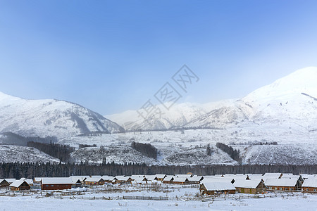 新疆冬季喀纳斯风景图片