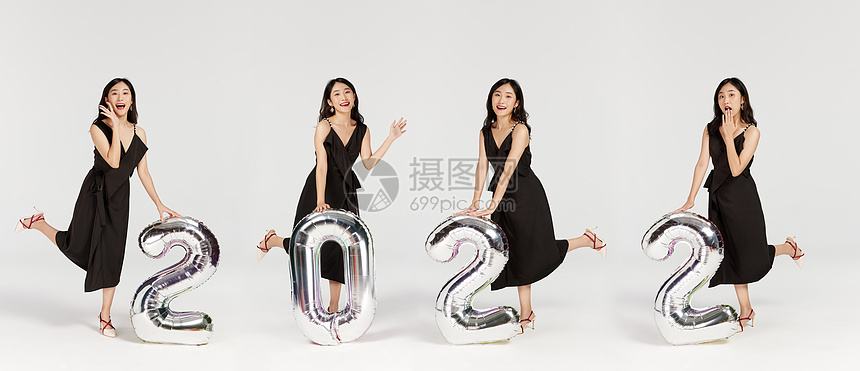 气质美女2022跨年概念图片