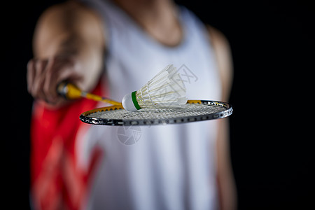 中国体育打羽毛球特写背景