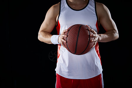 篮球教练训练打篮球的手部特写背景
