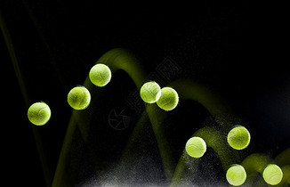 网球频闪运动轨迹图片