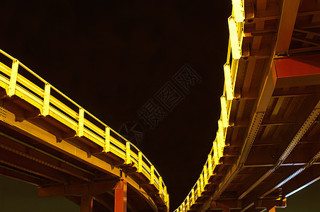 夜间城市桥梁图片