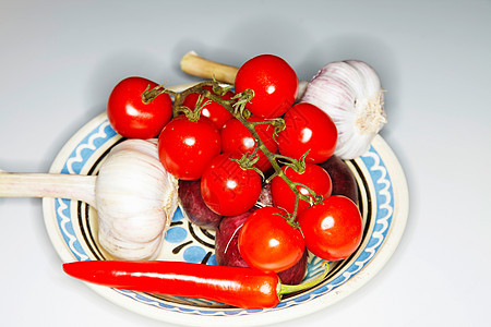 番茄大蒜和辣椒图片