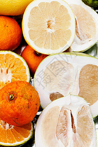 切开的柑橘水果图片
